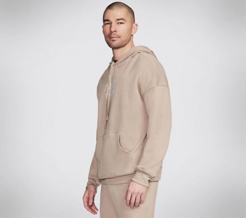 Beige Skechers Basketball: Performance Men's Hoodie | CUOG-56832