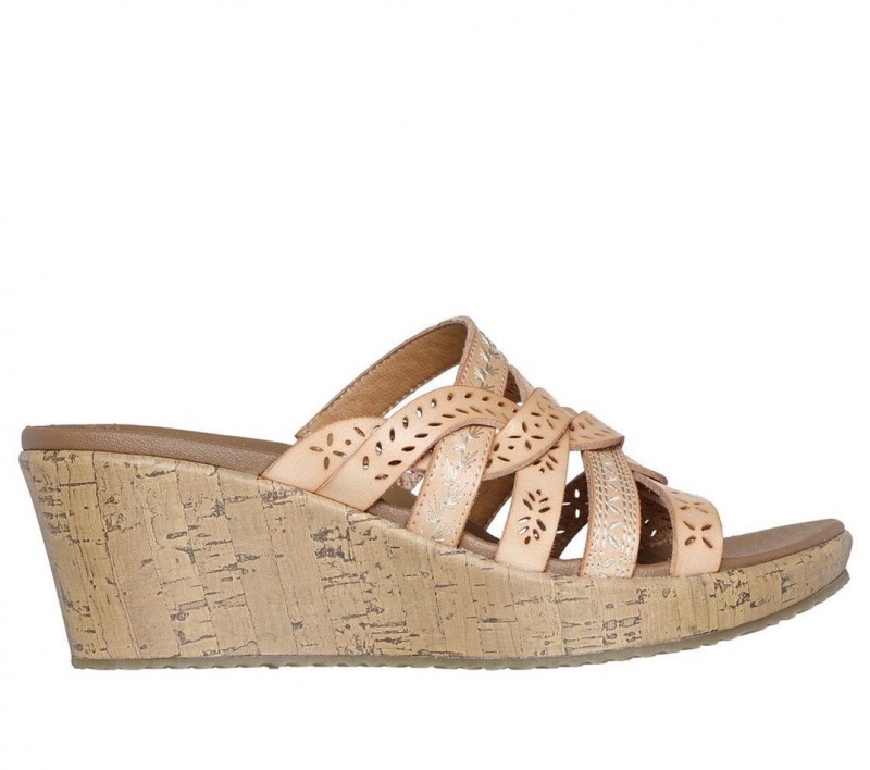 Beige Skechers Beverlee - New Resort Women\'s Sandals | BHFC-02941