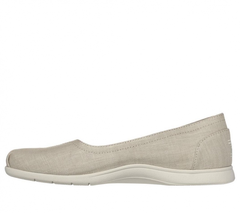 Beige Skechers Bobs Arch Fit Plush - By The Way Women's Flats | ZKXO-24891