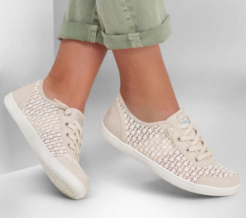 Beige Skechers Bobs B Cute - Woven Wishes Women's Slip On | MPKG-16027