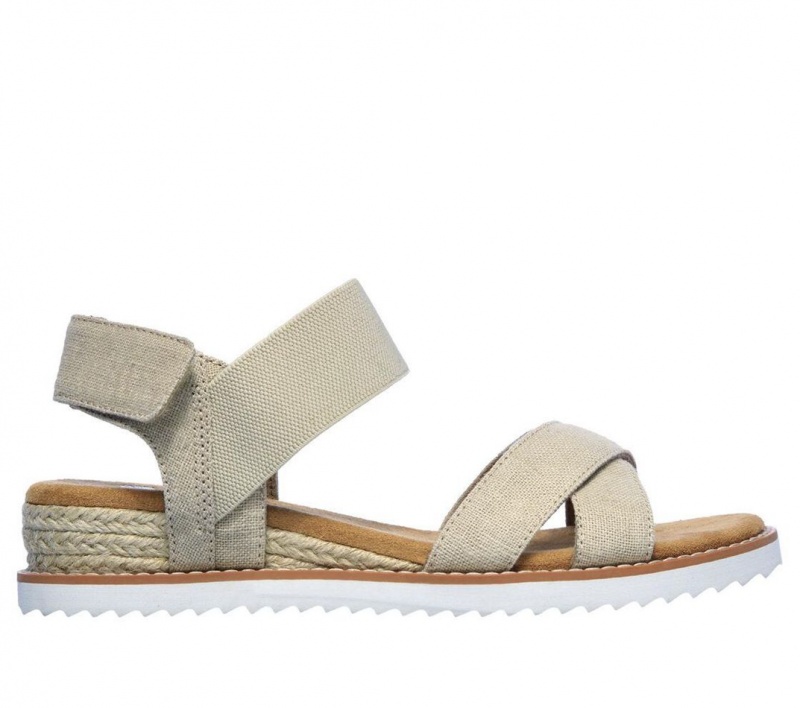 Beige Skechers Bobs Desert Kiss - Secret Picnic Women\'s Sandals | OAYV-16208