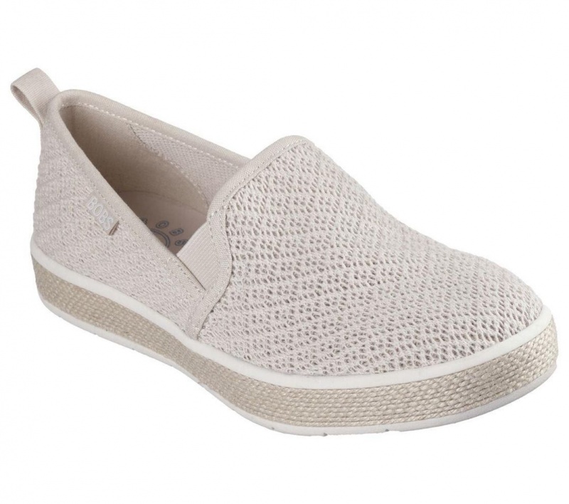 Beige Skechers Bobs Flexpadrille Luxe - Summer Sky Women's Flats | BROH-41507