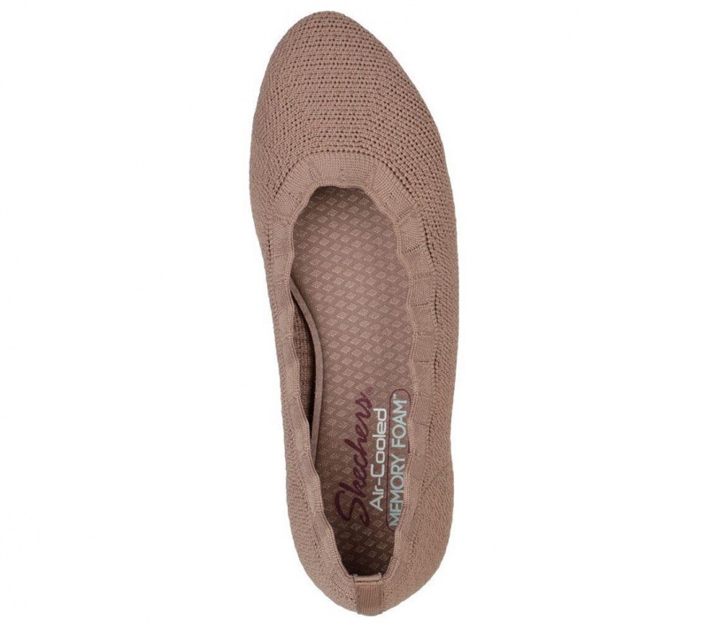 Beige Skechers Cleo 2.0 - Love Spell Women's Flats | MWQU-03685