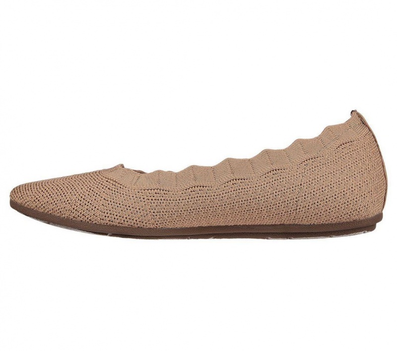 Beige Skechers Cleo 2.0 - Love Spell Women's Flats | MWQU-03685