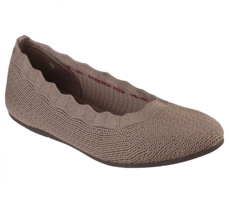 Beige Skechers Cleo 2.0 - Love Spell Women's Flats | MWQU-03685