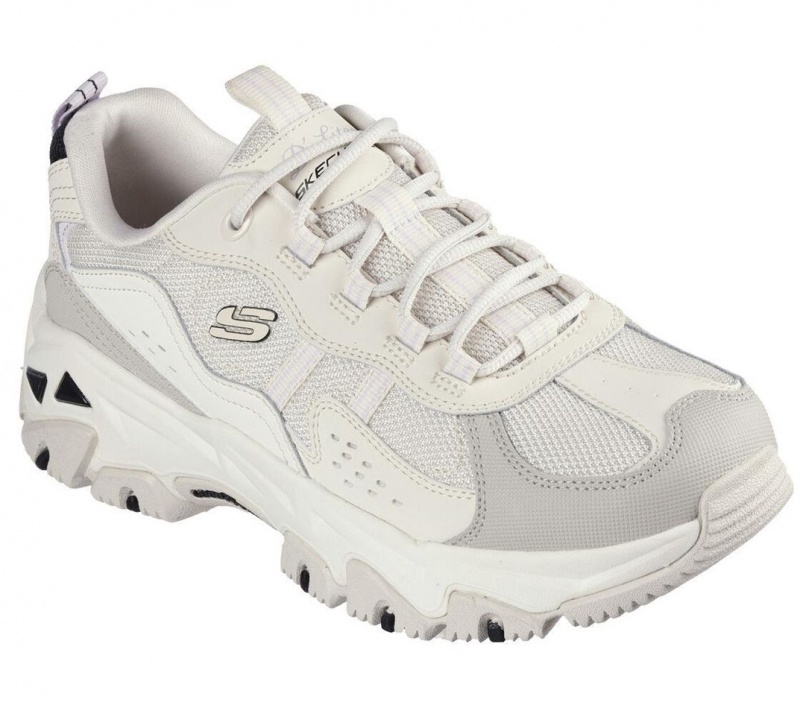 Beige Skechers D'lites Hiker Women's Sneakers | EZBO-23071