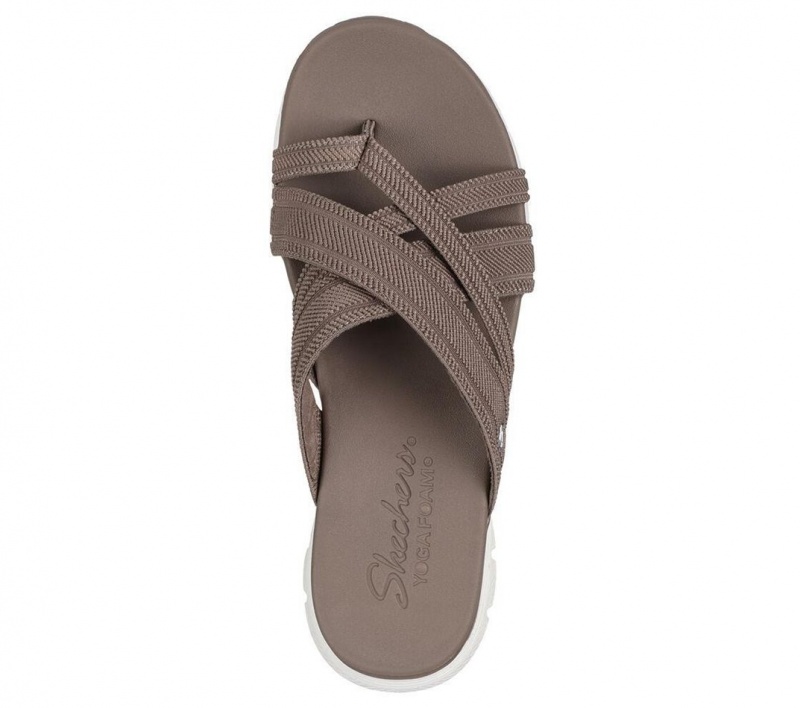 Beige Skechers Flex Appeal 4.0 - Perfect 4 You Women's Sandals | UTRL-34216