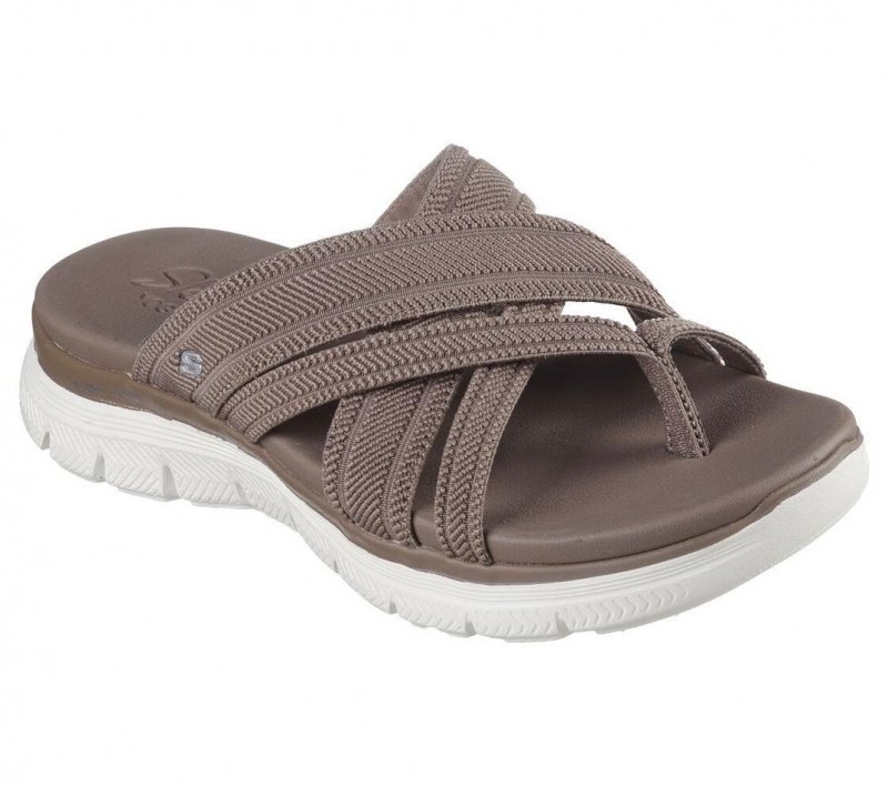 Beige Skechers Flex Appeal 4.0 - Perfect 4 You Women's Sandals | UTRL-34216