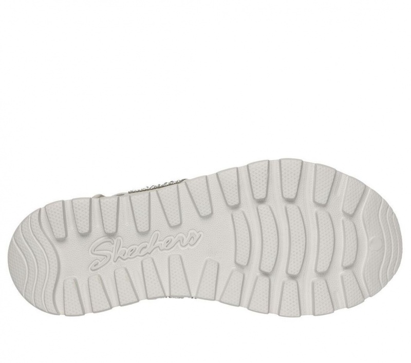 Beige Skechers Foamies: Arch Fit Footsteps - Enchant Women's Sandals | SRTF-97386