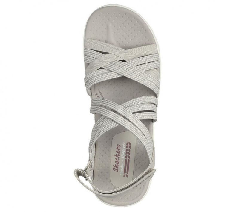 Beige Skechers Reggae Cup - Smitten By You Women's Sandals | ZUIB-27358