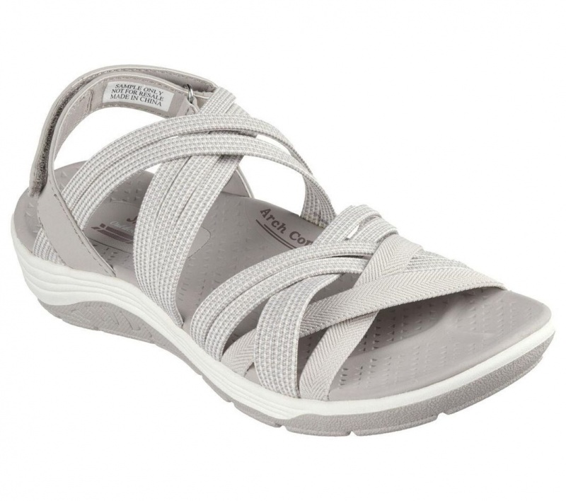 Beige Skechers Reggae Cup - Smitten By You Women's Sandals | ZUIB-27358