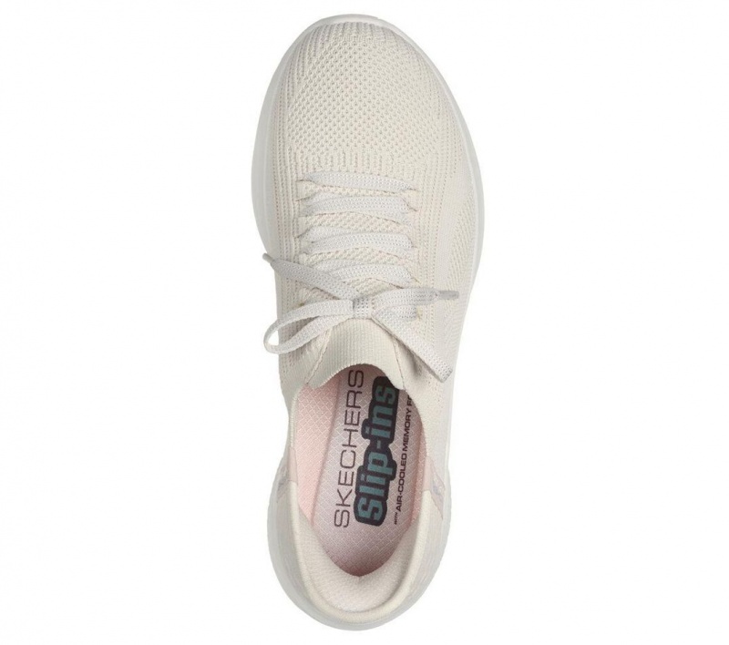 Beige Skechers Slip-ins: Ultra Flex 3.0 - Brilliant Women's Sneakers | BGRN-34015