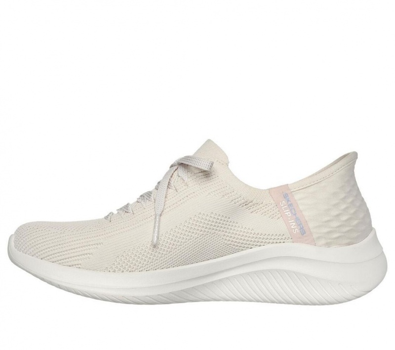 Beige Skechers Slip-ins: Ultra Flex 3.0 - Brilliant Women's Sneakers | BGRN-34015