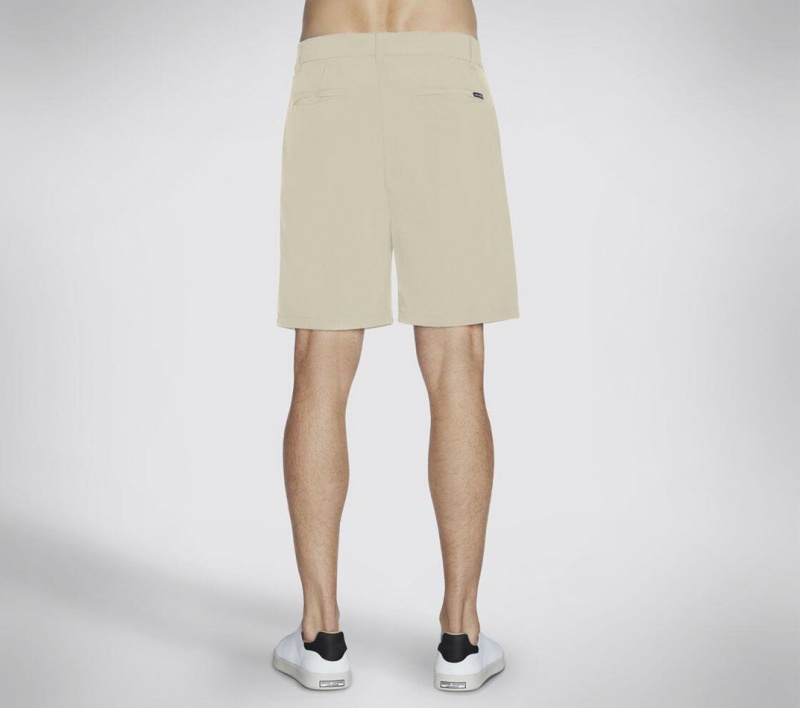 Beige Skechers The Go Walk Everywhere 9-inch Men's Shorts | PVIB-37816