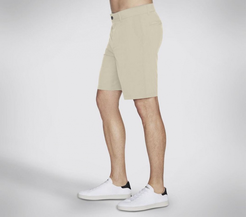 Beige Skechers The Go Walk Everywhere 9-inch Men's Shorts | PVIB-37816