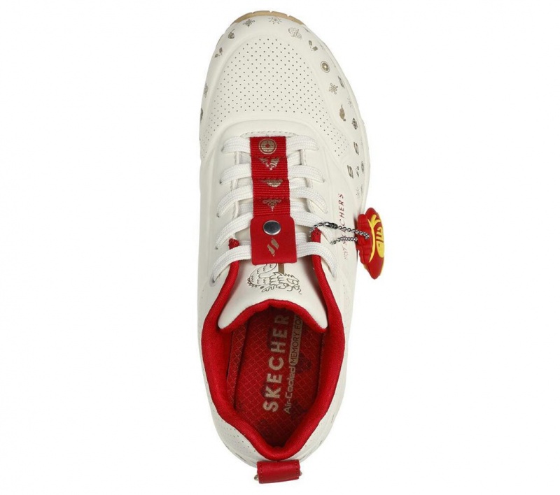 Beige Skechers Uno - Year Of The Dragon Women's Sneakers | OHFG-52894