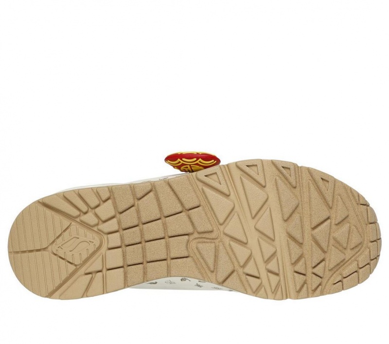 Beige Skechers Uno - Year Of The Dragon Women's Sneakers | OHFG-52894