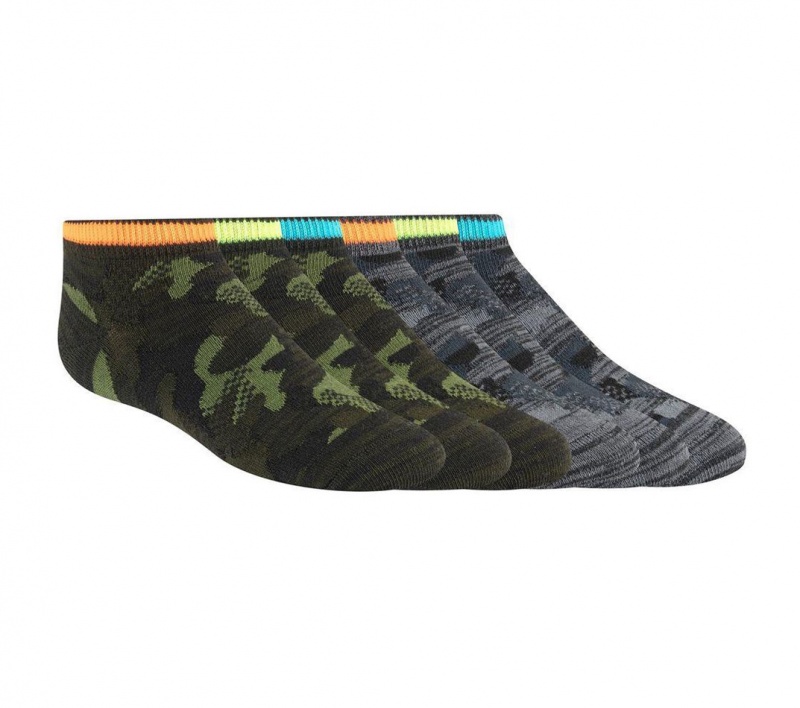 Black Skechers 6 Pack Low Cut Camo Women\'s Socks | EMVZ-64980