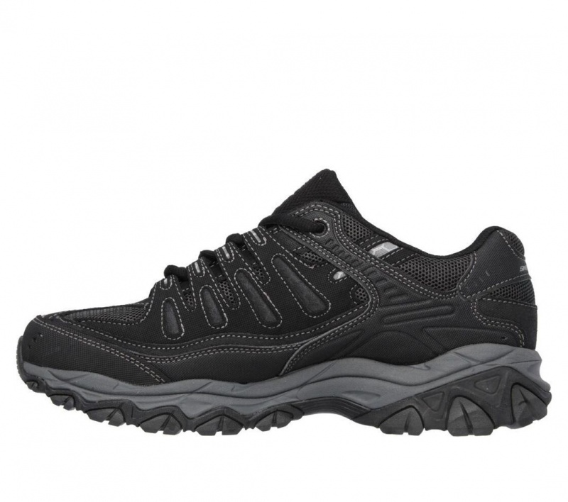 Black Skechers After Burn - Memory Fit Men's Sneakers | QDCT-91702