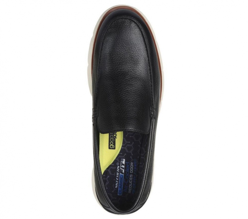 Black Skechers Agustino - Ossie Men's Dress Shoes | JVFR-24790