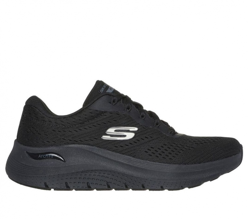 Black Skechers Arch Fit 2.0 - Big League Women\'s Sneakers | NDFC-83160