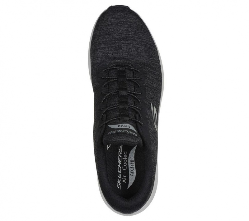 Black Skechers Arch Fit 2.0 - Upperhand Men's Sneakers | MJPN-06371