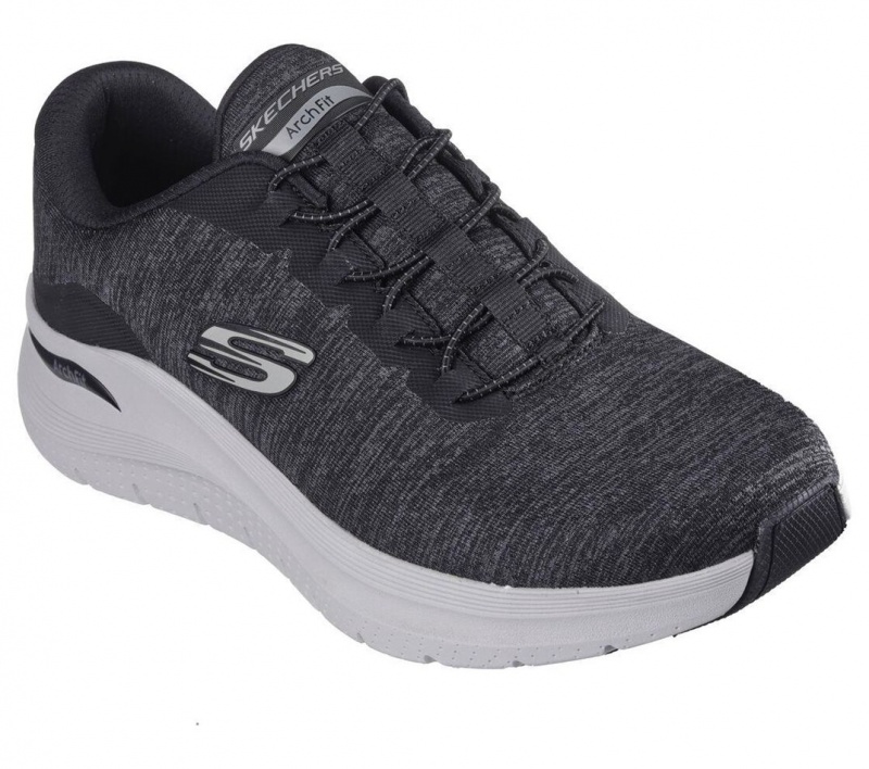 Black Skechers Arch Fit 2.0 - Upperhand Men's Sneakers | MJPN-06371