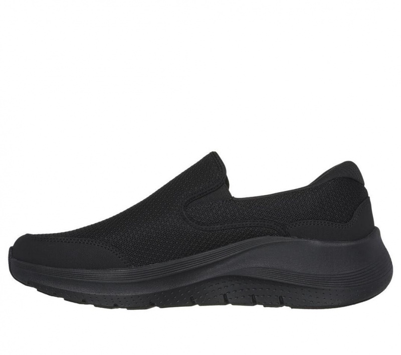 Black Skechers Arch Fit 2.0 - Vallo Men's Sneakers | NHGJ-18496