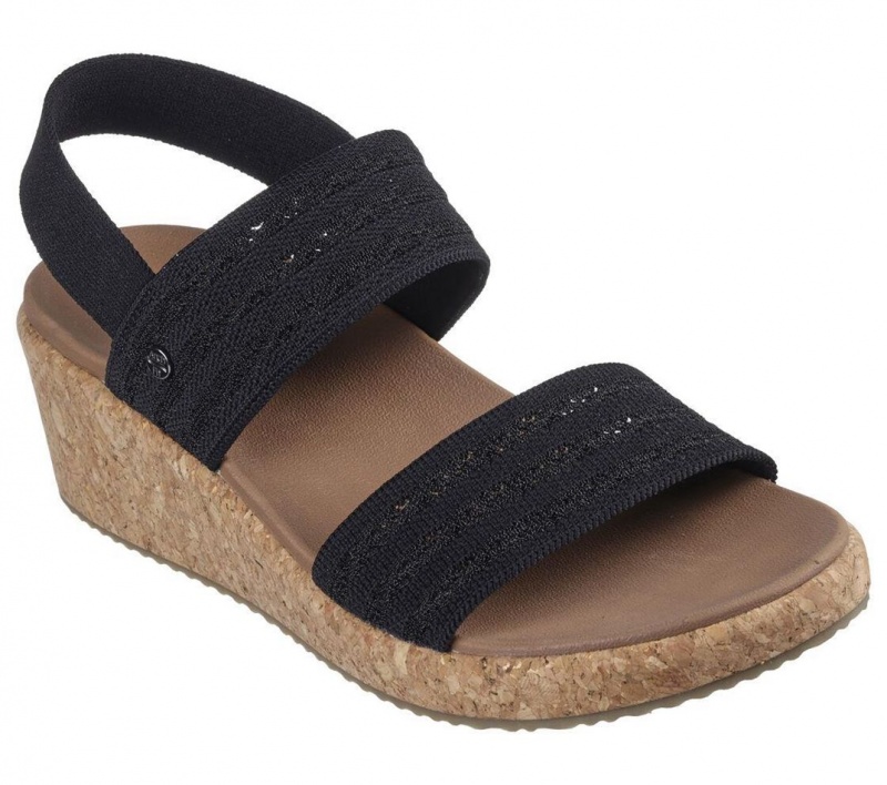 Black Skechers Arch Fit Beverlee - Mesh On You Women's Sandals | OFNV-65948