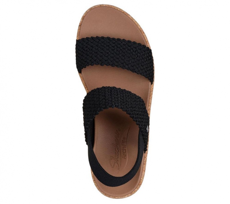 Black Skechers Arch Fit Beverlee - Springy Feels Women's Sandals | WFOA-09147