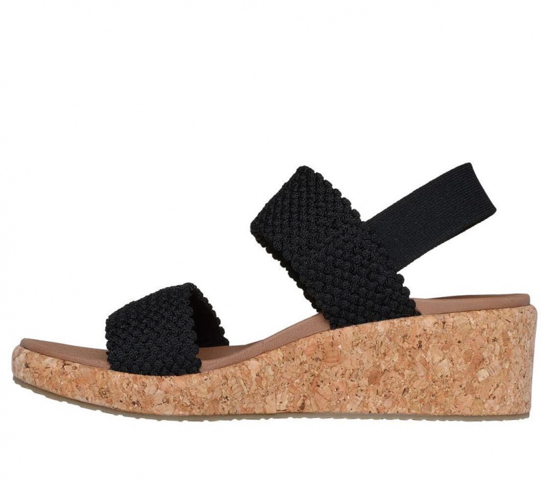 Black Skechers Arch Fit Beverlee - Springy Feels Women's Sandals | WFOA-09147