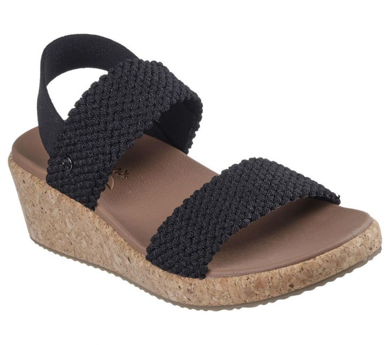 Black Skechers Arch Fit Beverlee - Springy Feels Women's Sandals | WFOA-09147