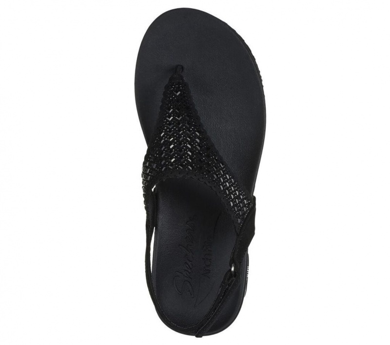 Black Skechers Arch Fit Meditation - Pixie Women's Sandals | DOBS-18432