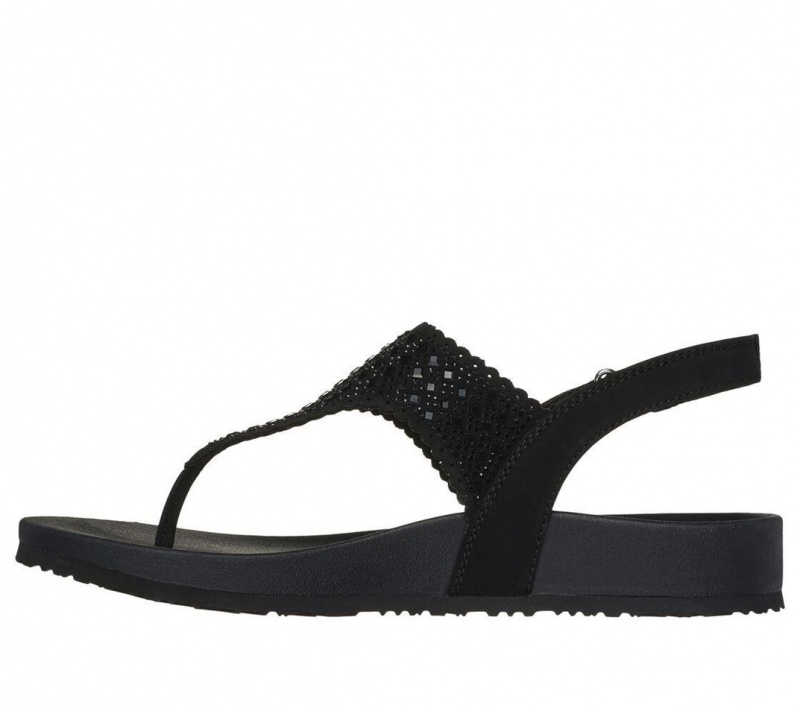 Black Skechers Arch Fit Meditation - Pixie Women's Sandals | DOBS-18432