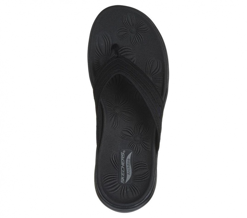 Black Skechers Arch Fit Radiance - Lure Women's Sandals | LJWP-10927