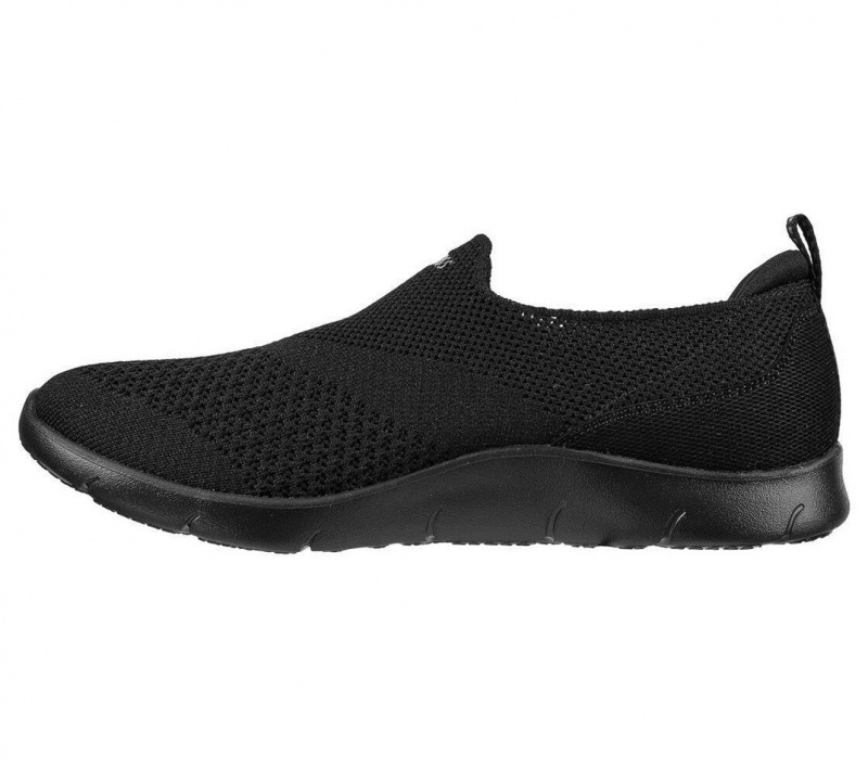 Black Skechers Arch Fit Refine - Don't Go Women's Sneakers | MQZX-47021