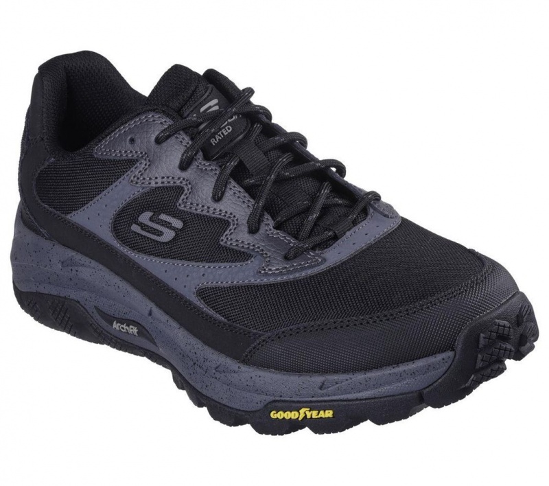 Black Skechers Arch Fit Skip Tracer - Lytle Creek Men's Sneakers | JDMY-32571