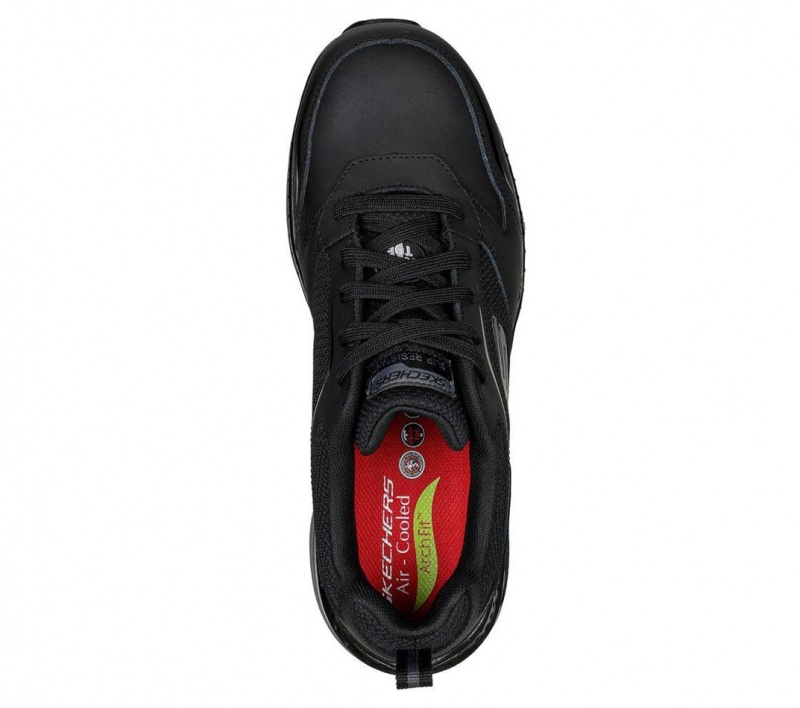 Black Skechers Arch Fit Sr - Angis Comp Toe Men's Work Shoes | YFRX-70219