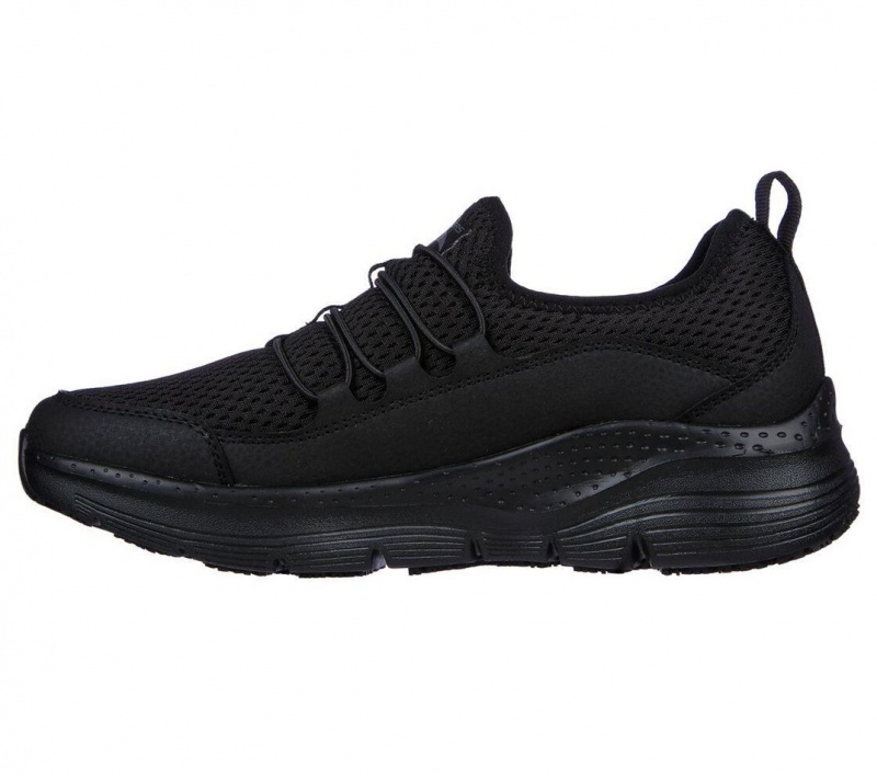 Black Skechers Arch Fit Sr - Jitsy Women's Work Shoes | STRC-85140