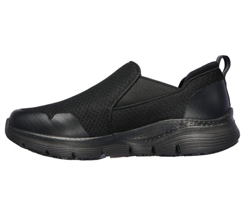 Black Skechers Arch Fit Sr - Tineid Men's Work Shoes | YTQJ-81230