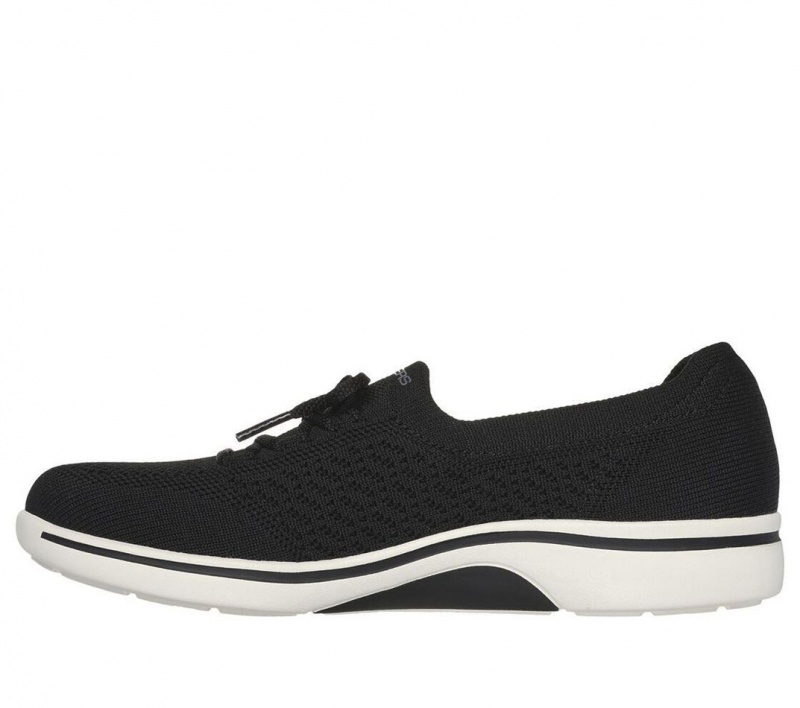 Black Skechers Arch Fit Uplift - Florence Women's Slip On | SKXM-45837