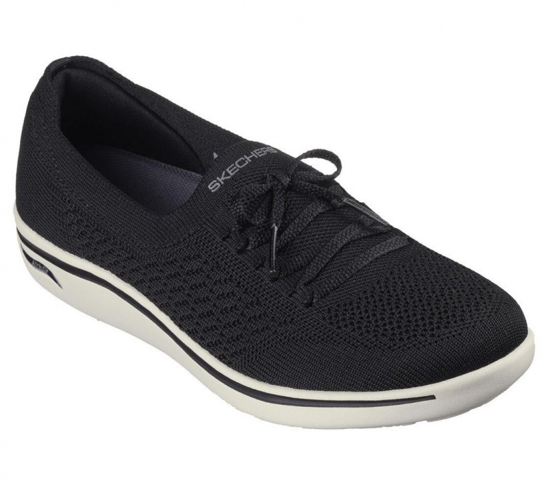 Black Skechers Arch Fit Uplift - Florence Women's Slip On | SKXM-45837