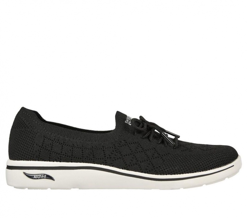 Black Skechers Arch Fit Uplift - Perfect Dreams Women\'s Slip On | NGRH-70435