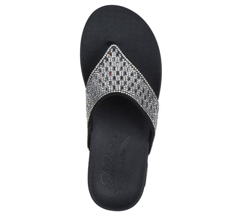 Black Skechers Arch Fit Vinyasa - Moonlit Women's Sandals | MQWT-23401