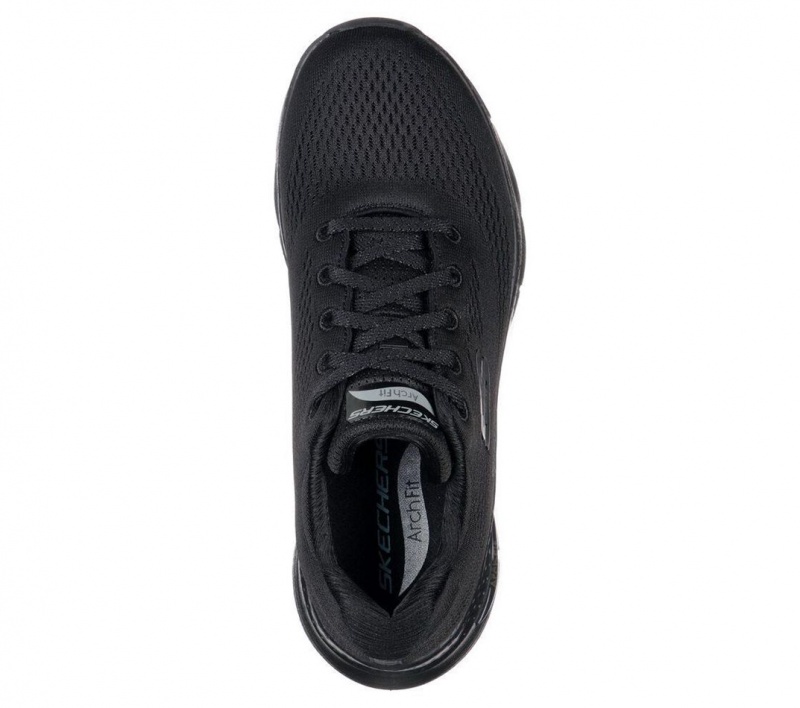 Black Skechers Arch Fit - Big Appeal Women's Sneakers | BFAG-06478