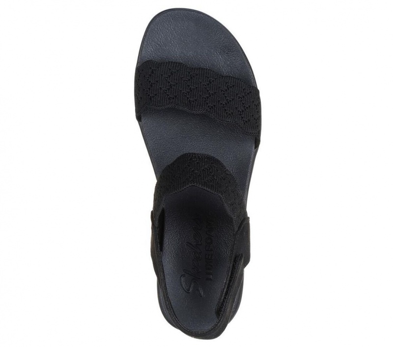 Black Skechers Arya - On The Rise Women's Sandals | NKVM-34521