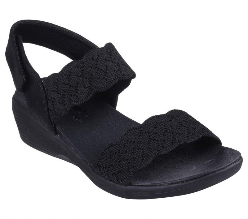 Black Skechers Arya - On The Rise Women's Sandals | NKVM-34521