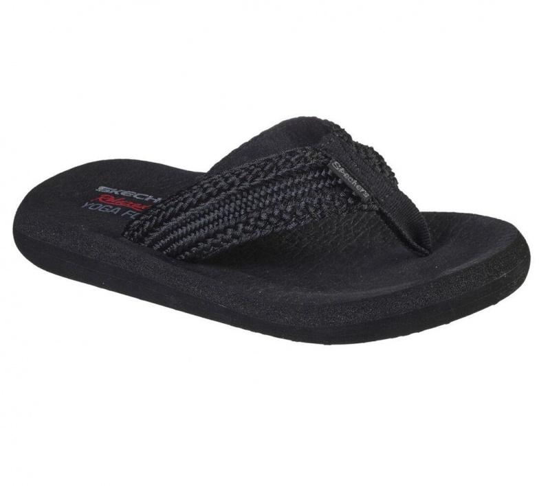 Black Skechers Asana - Hidden Valley Women's Sandals | VKTI-54067