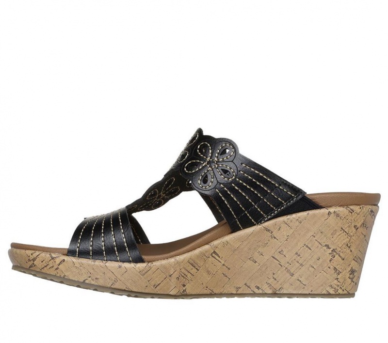 Black Skechers Beverlee - Garden Picnic Women's Sandals | GTQR-36825