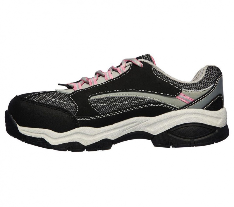 Black Skechers Biscoe St Women's Work Shoes | ZGBT-54729